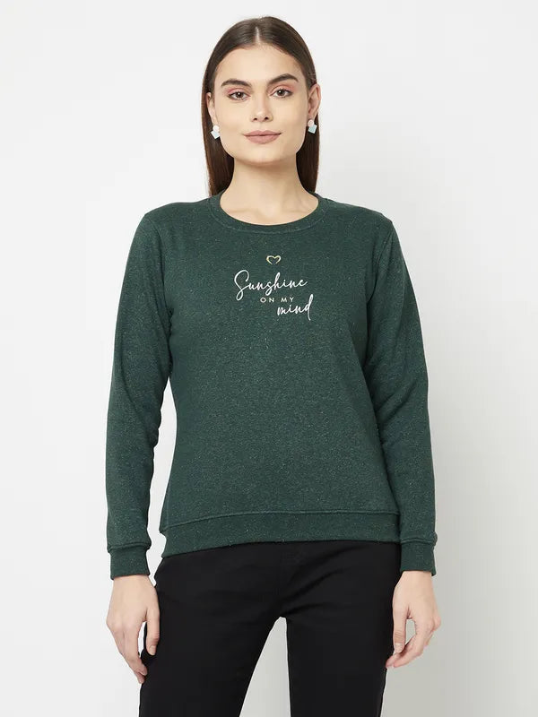 Women Mountain Green Sweatshirts