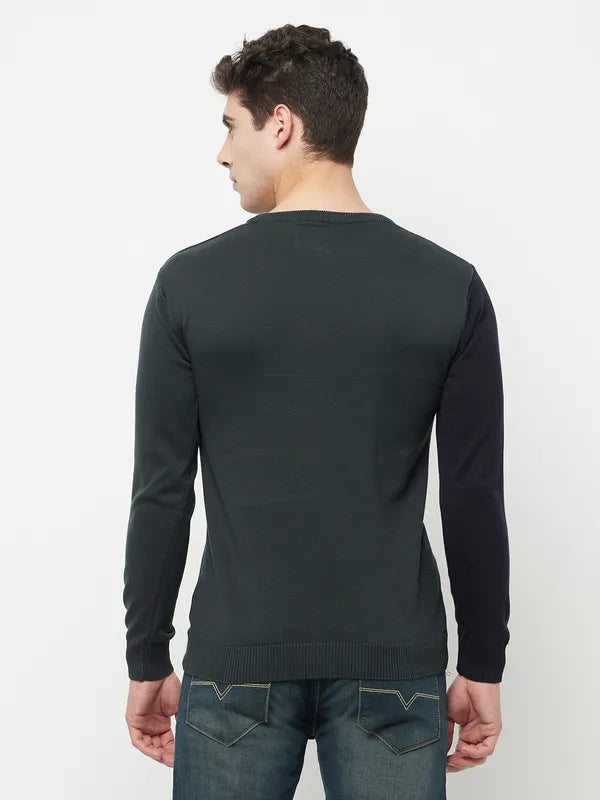 Men Mountain Green Sweaters