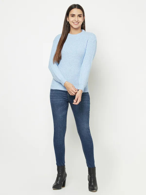 Women Sky Melange Sweaters