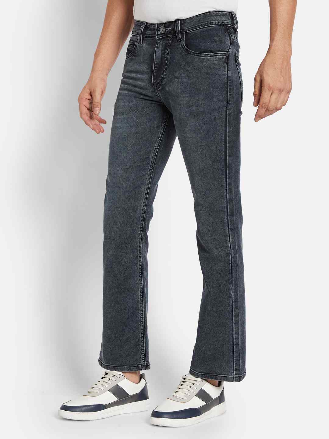 Octave Men Bootcut Low Distress Stretchable Jeans