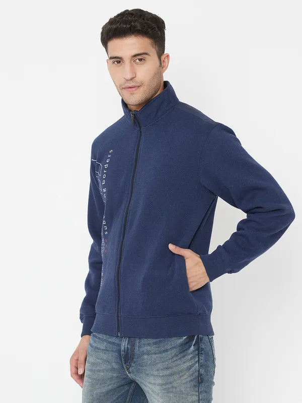 Men Indigo Melange Sweatshirts