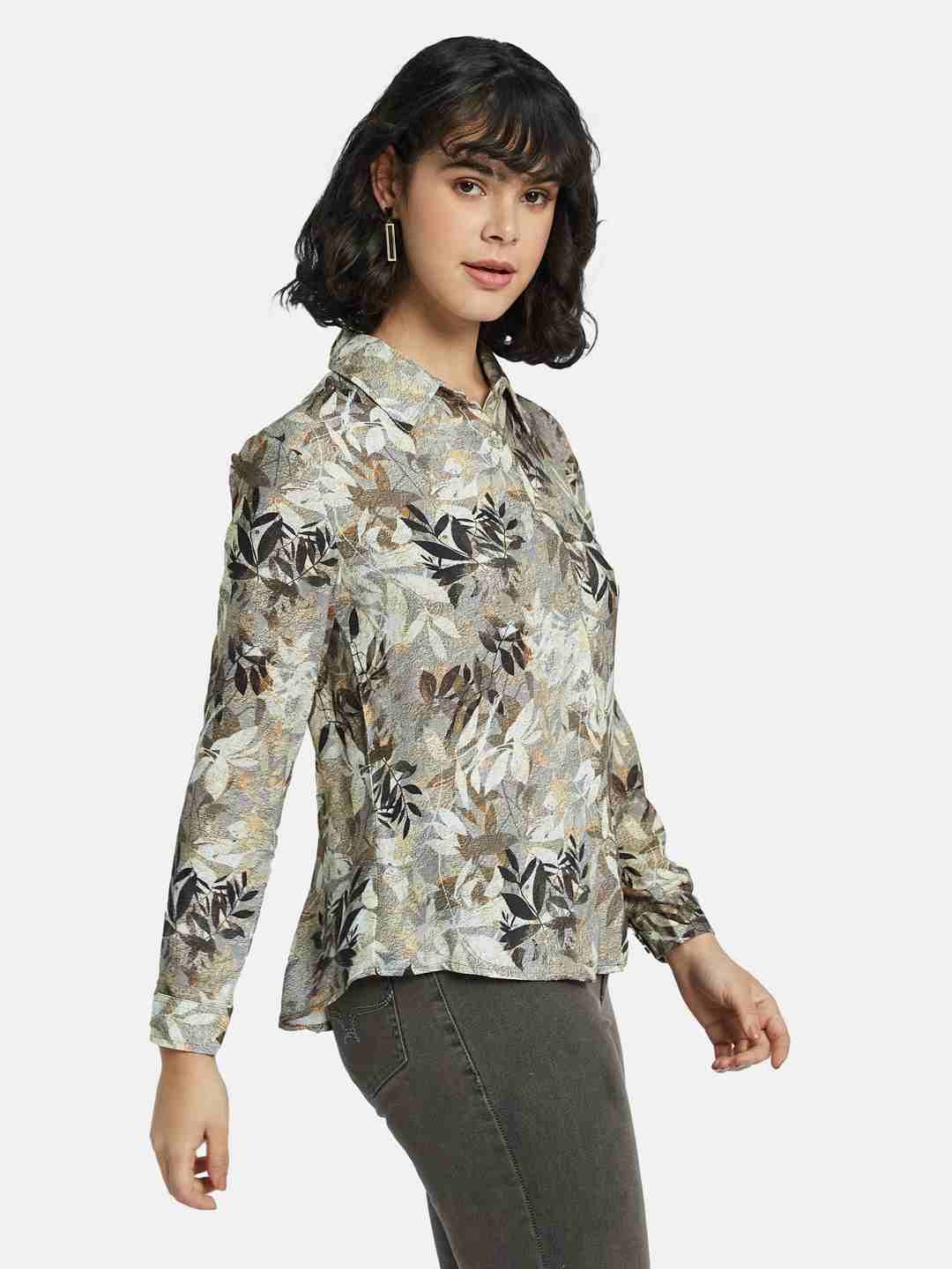 METTLE Women Floral Opaque Printed Casual Shirt