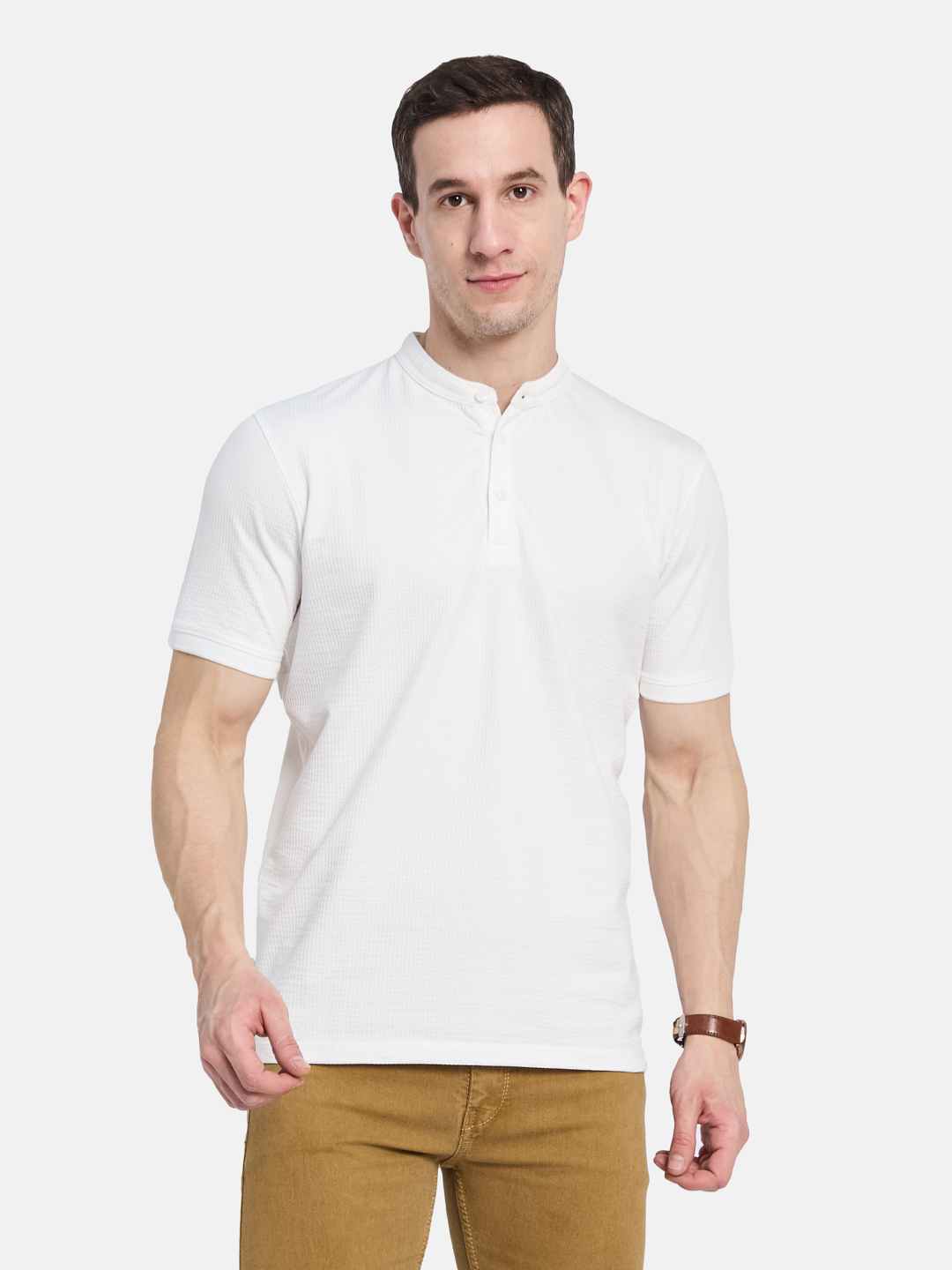 Octave Men Mandarin Collar T-shirt