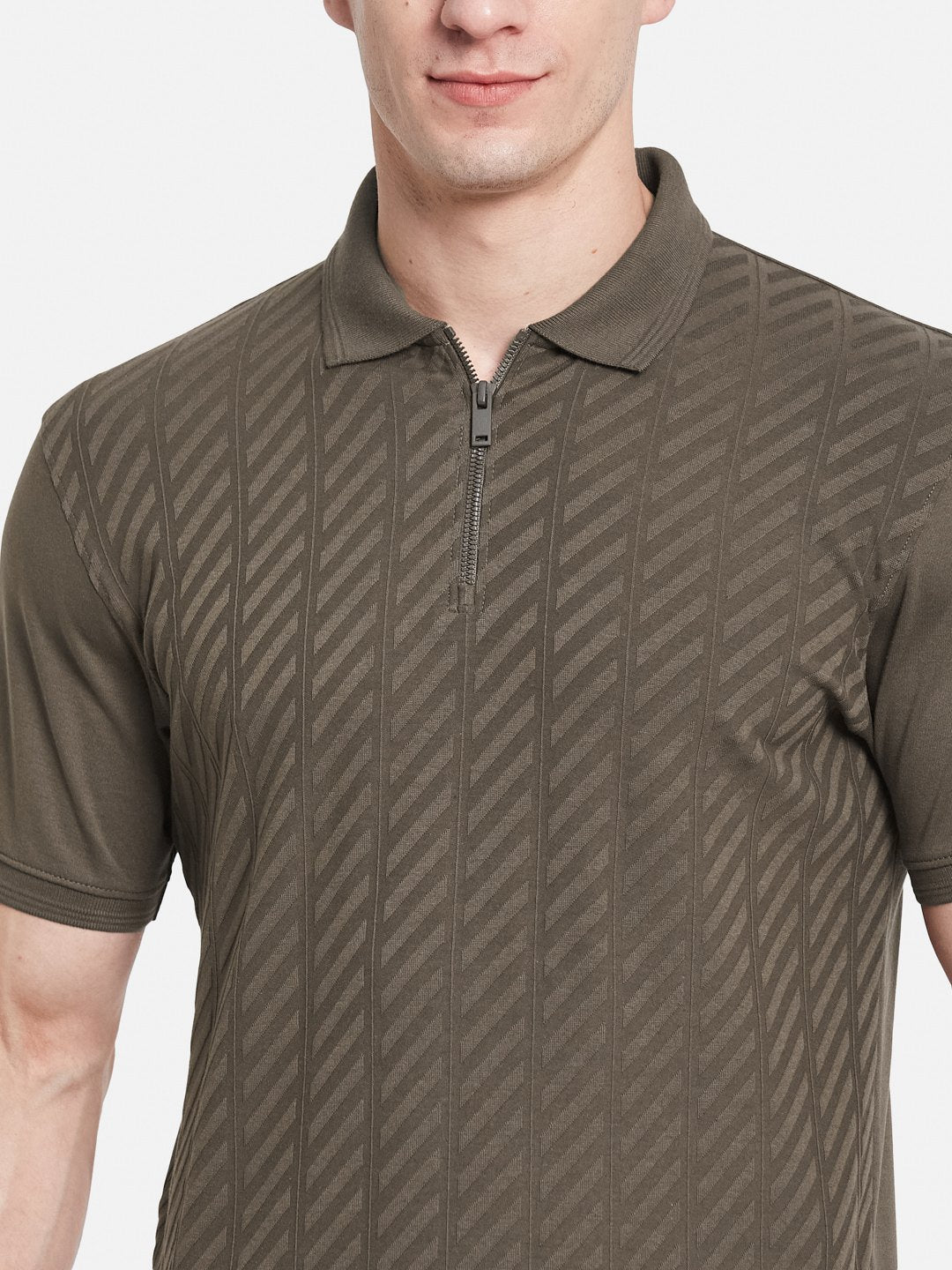 Octave Men Printed Polo Collar T-shirt