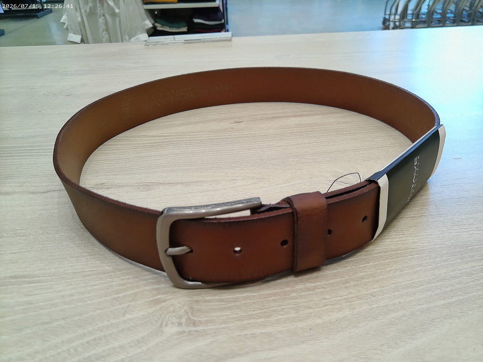 Men's Tan Leather Belt with Matte Black Buckle | Premium Textured Casual & Formal Belt for Men