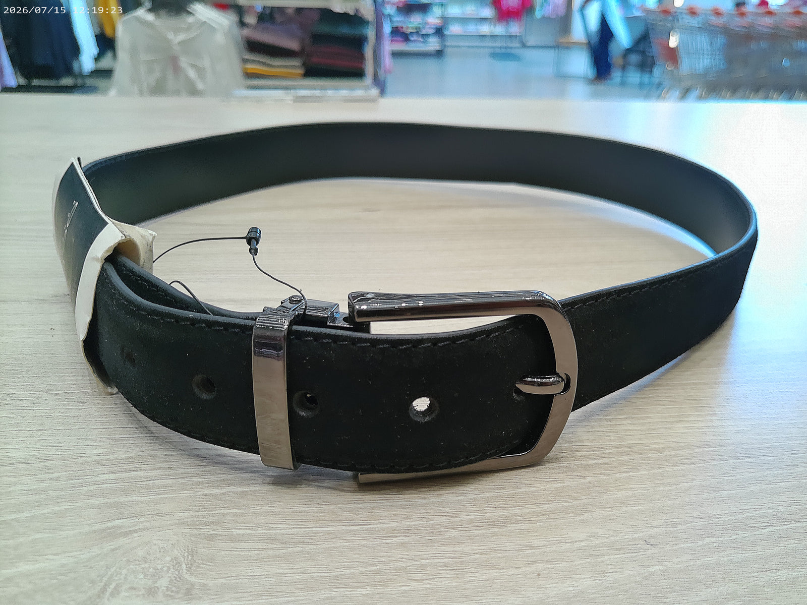 Men's Black Leather Belt with Glossy Black Buckle | Premium Formal & Casual Belt for Men