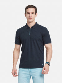Octave Men Printed Polo Collar T-shirt