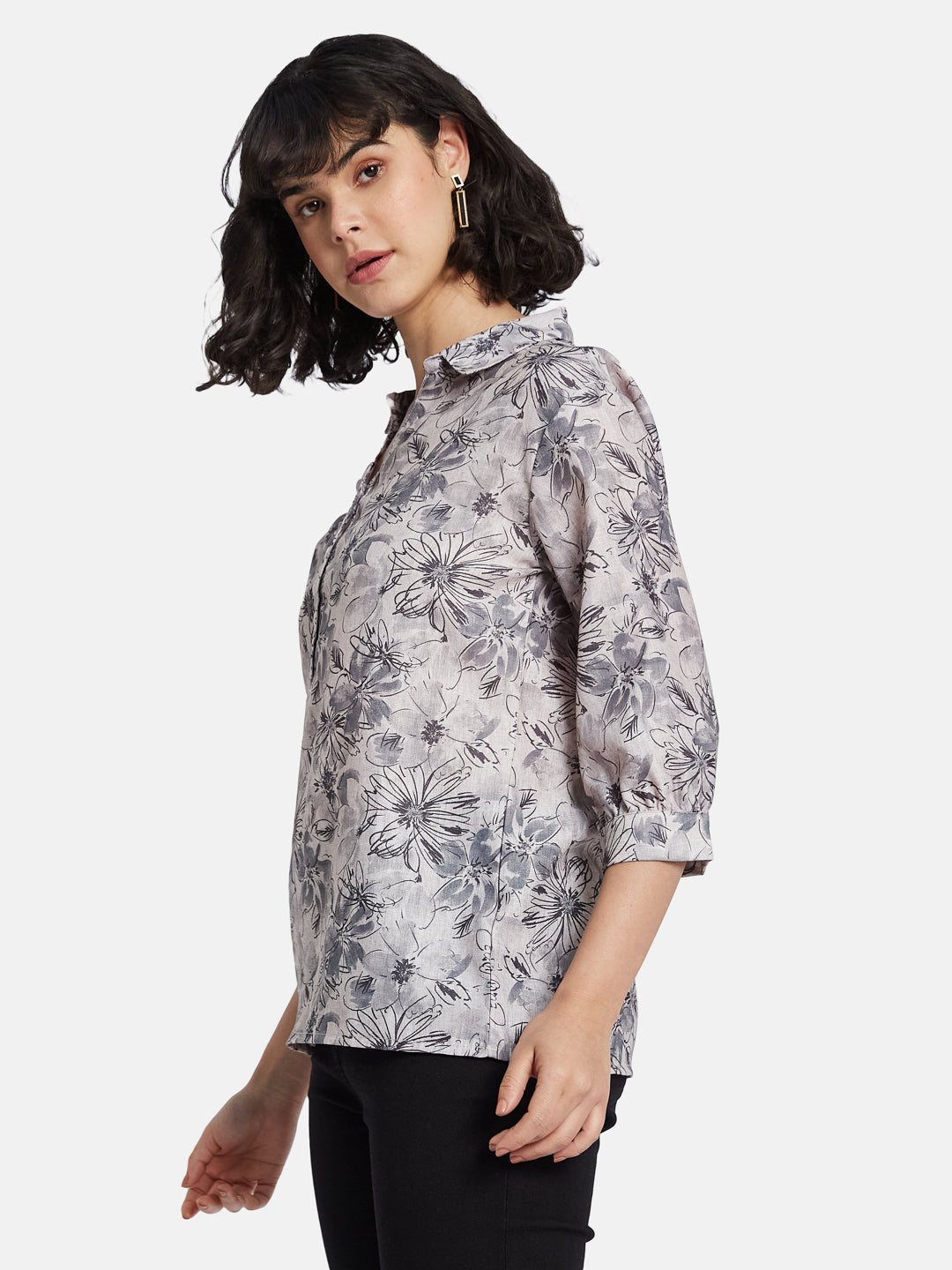 METTLE Floral Print Cotton Top