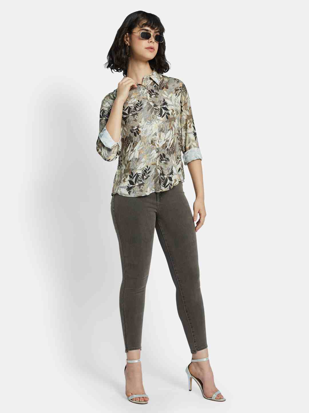 METTLE Women Floral Opaque Printed Casual Shirt