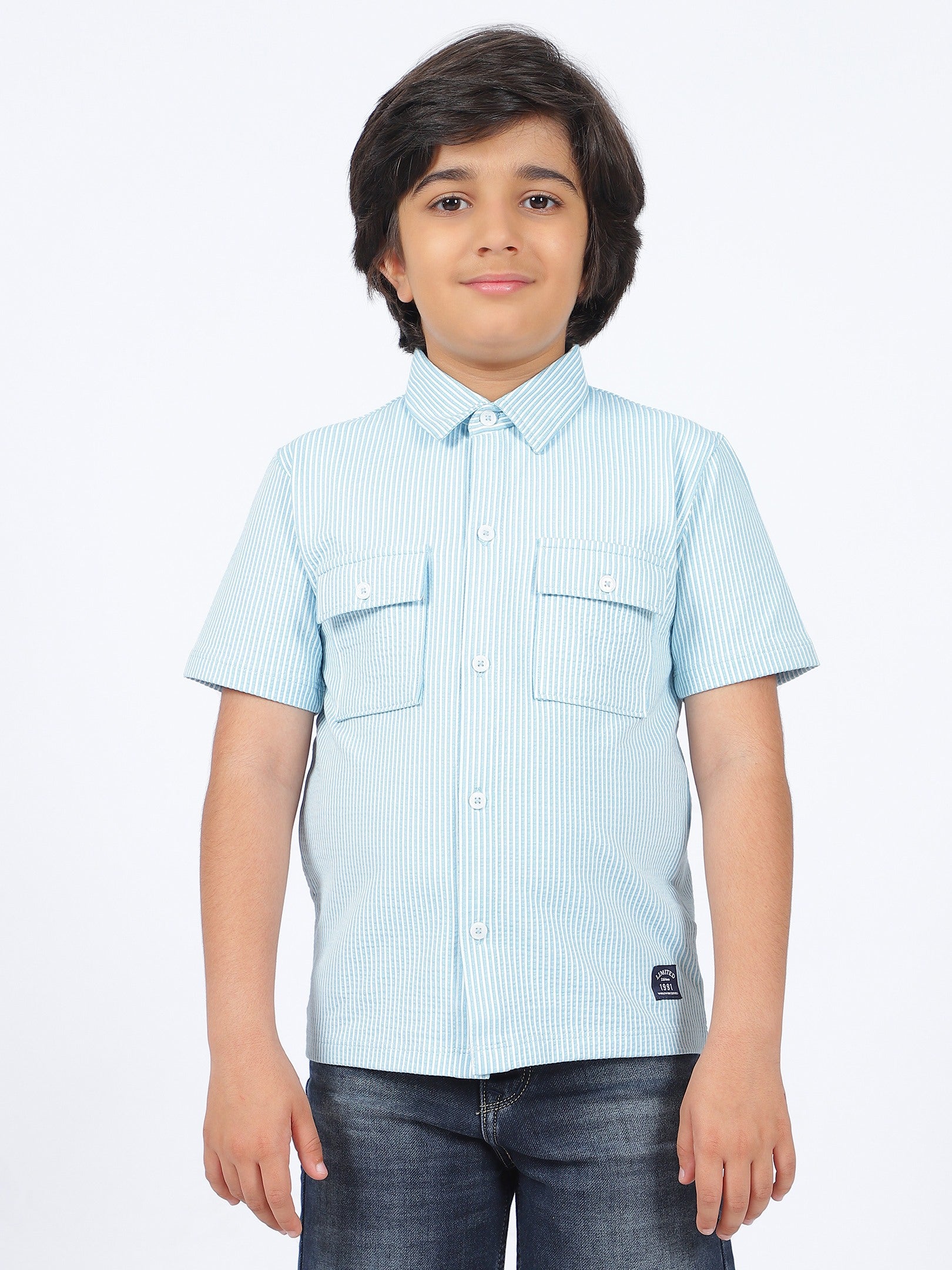 Octave Boys Striped Polo Collar T-shirt