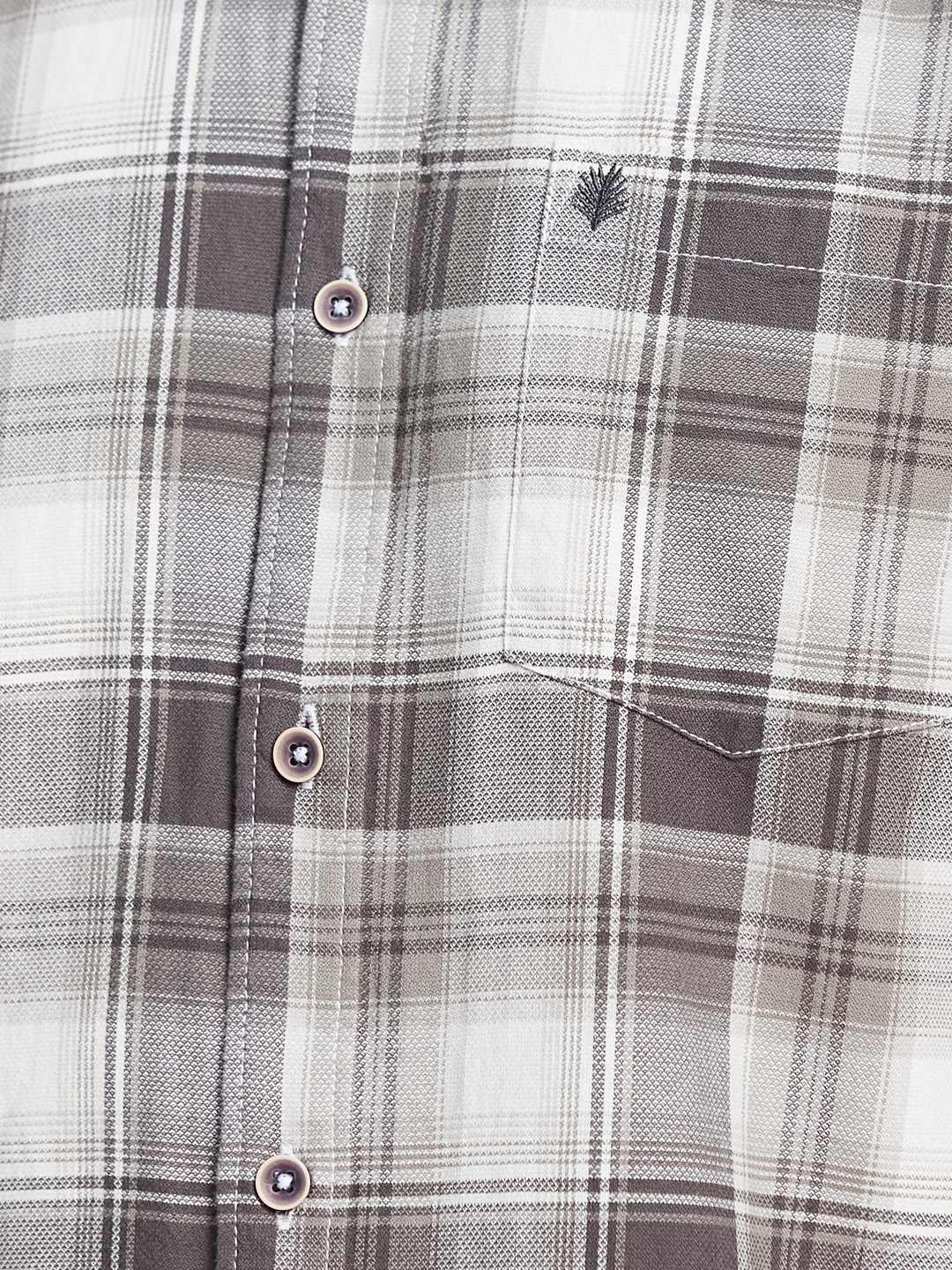 METTLE Men Opaque Checked Casual Shirt