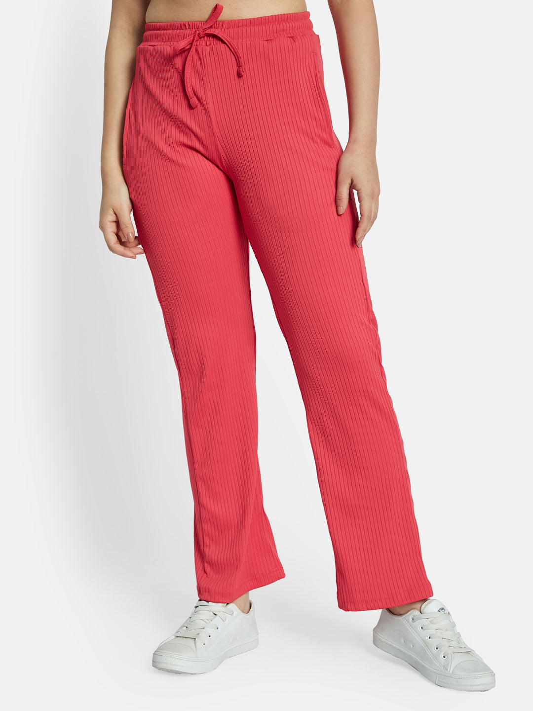METTLE Women Striped Cotton Track Pants