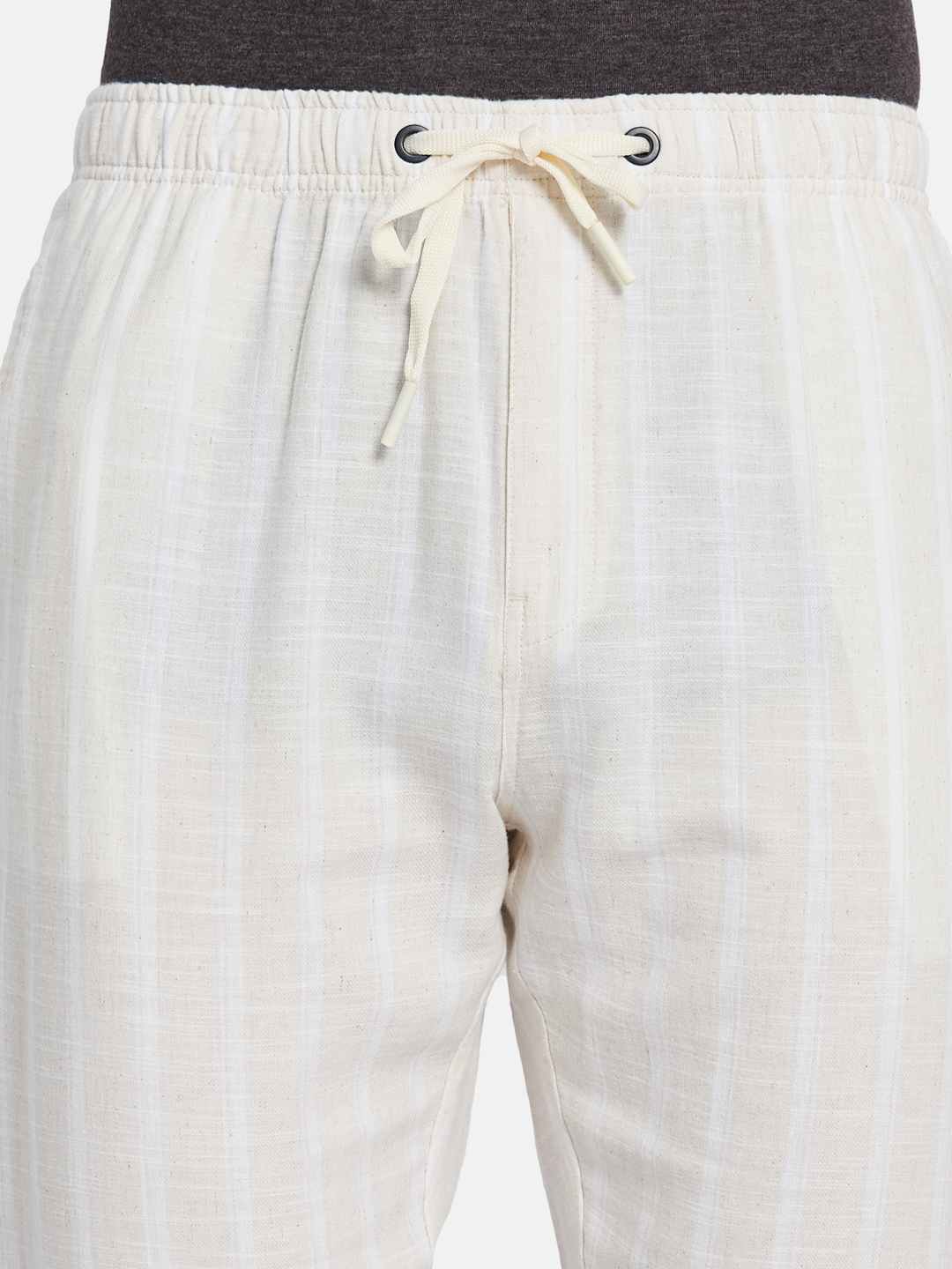 Octave Men Striped Cotton Track Pants