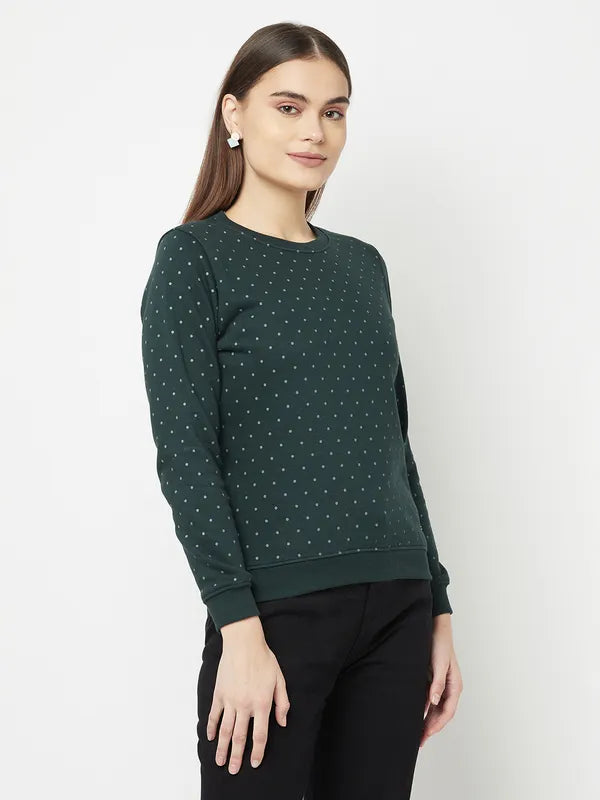 Women Mountain Green Sweatshirts