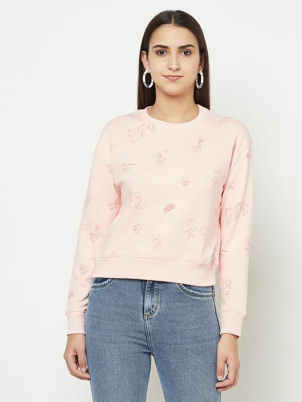 Women Pastel Pink Sweatshirts