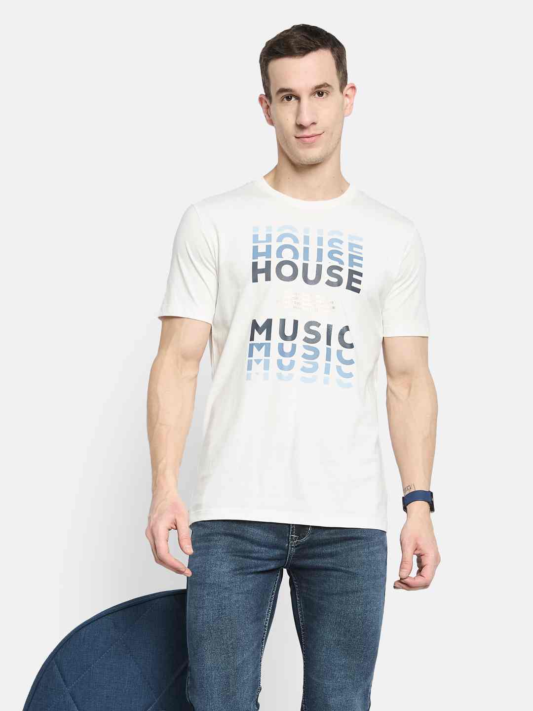Octave Men Printed T-shirt