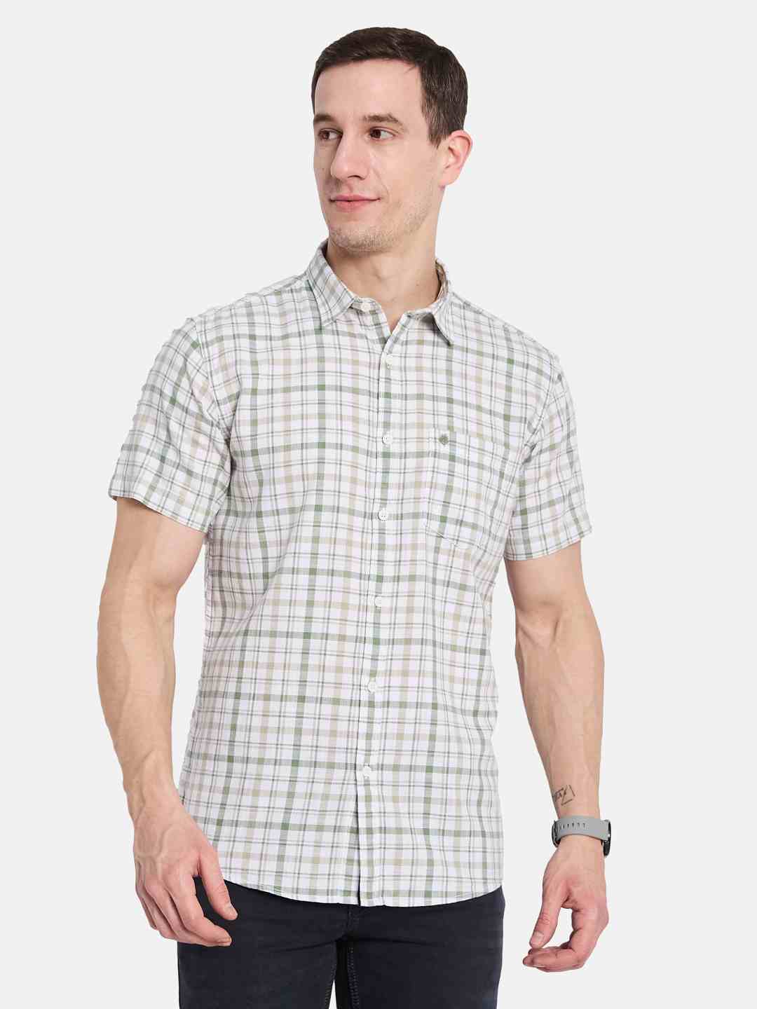 METTLE Men Multi Stripes Opaque Striped Casual Shirt