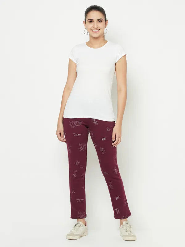 Women Wine Trackpants