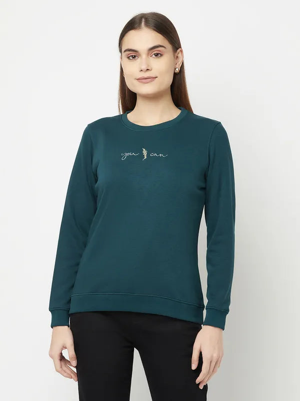 Women Teal Sweatshirts