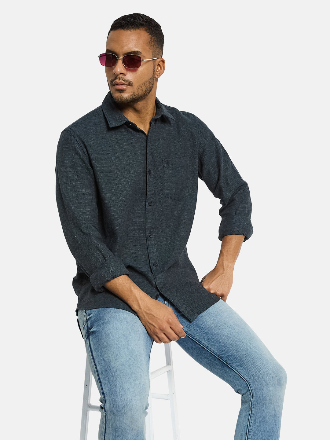 METTLE Men Opaque Casual Shirt