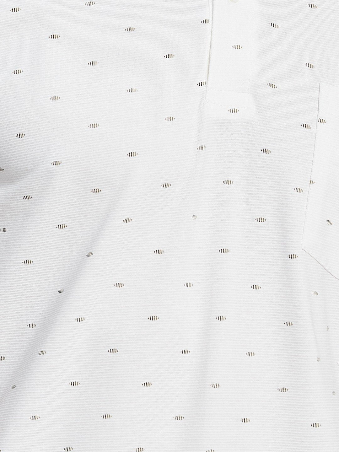 AOP MOTIF PRINT  POLO NECK COTTON  T-SHIRT