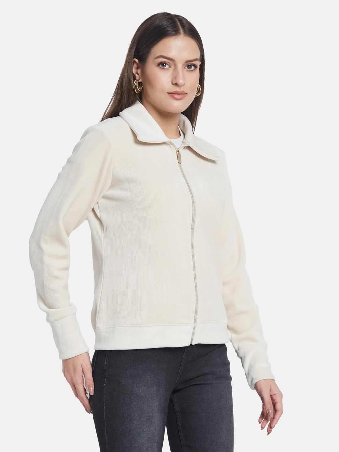 METTLE Women Front-Open Sweatshirt