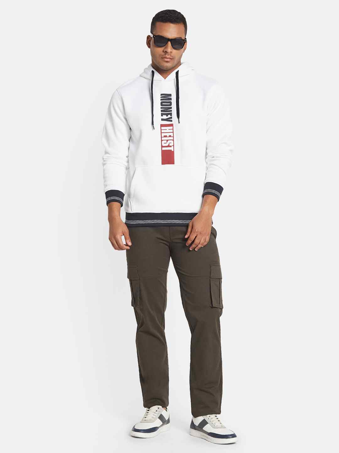 Octave Men Printed Hooded Sweatshirt
