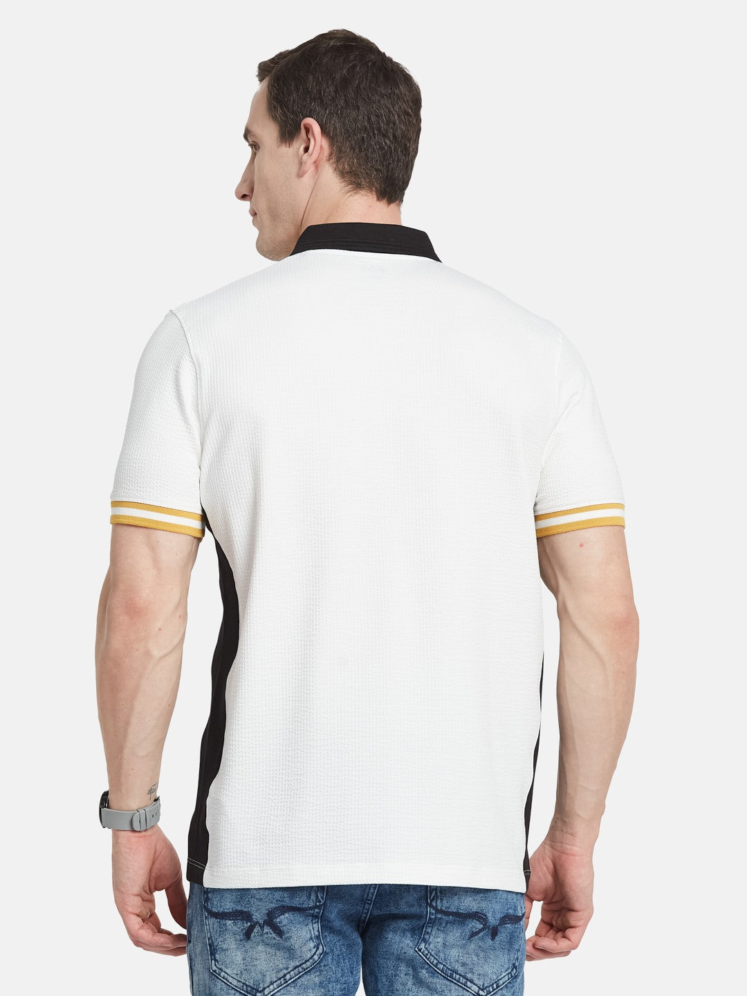CUT N SEW ROUND NECK  SEER SUCKER T-SHIRT
