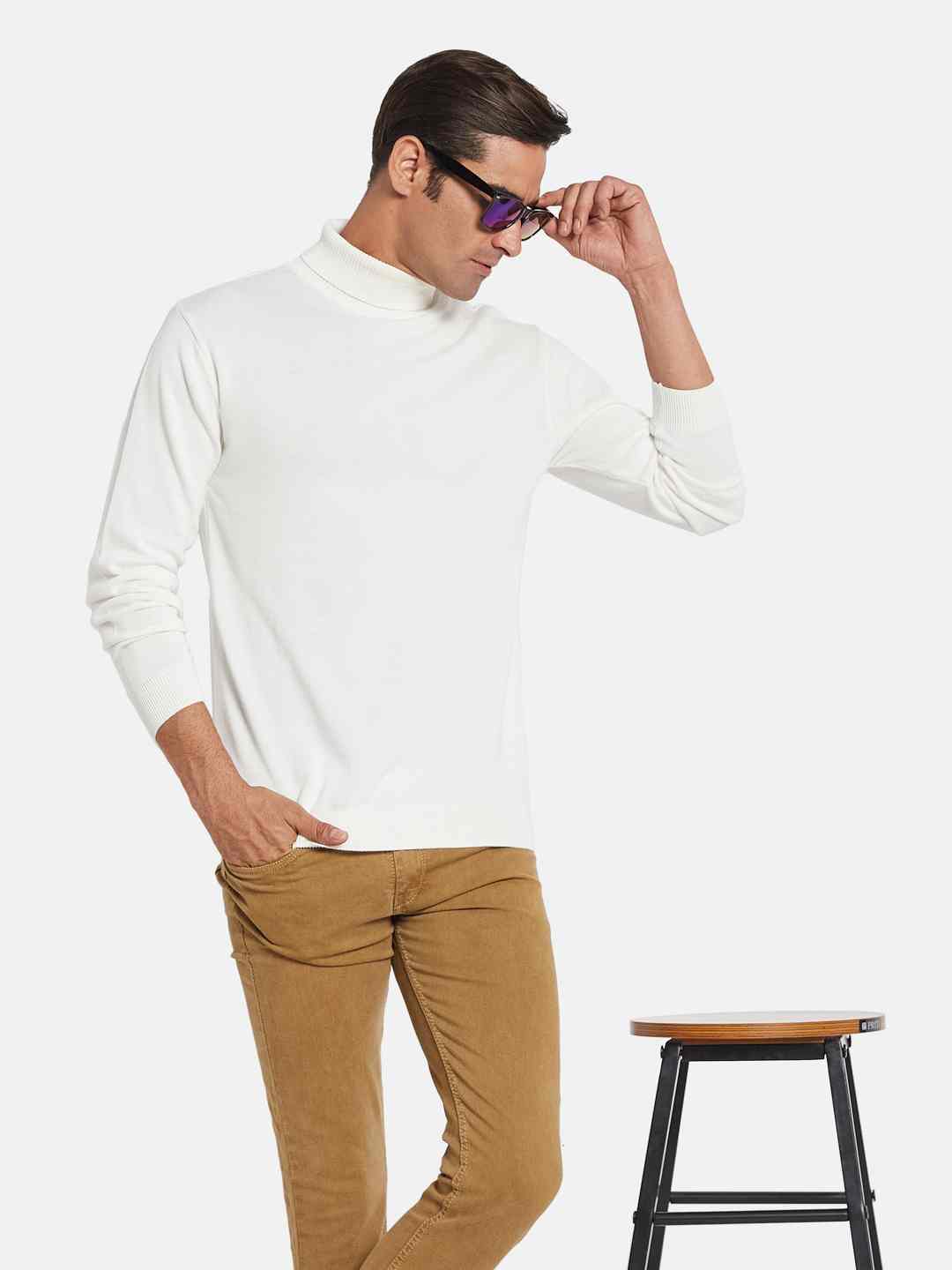 METTLE Men Cotton Pullover Sweaters