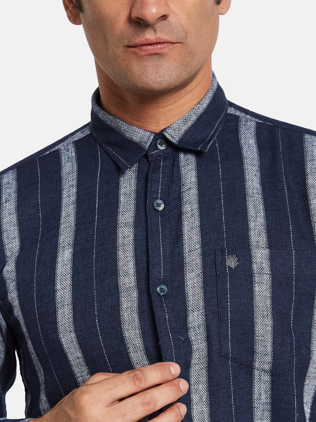 METTLE Men Multi Stripes Opaque Striped Casual Shirt