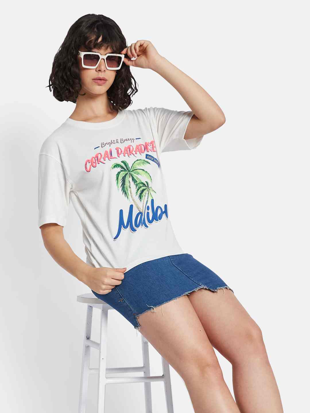 METTLE Women Printed T-shirt