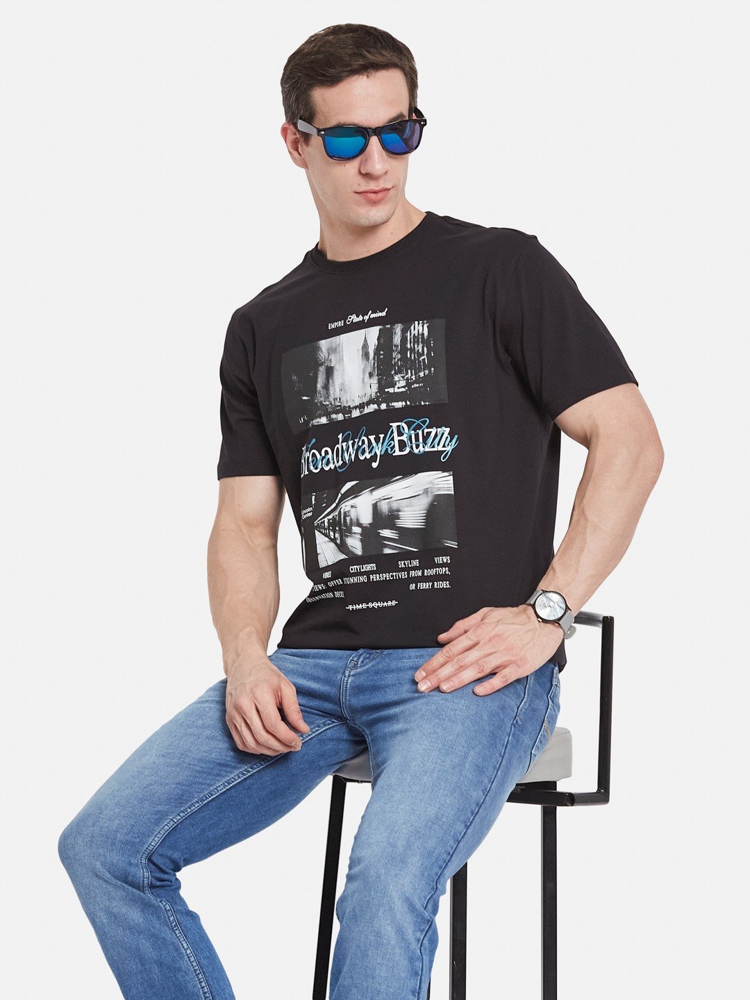 Octave Men Printed T-shirt