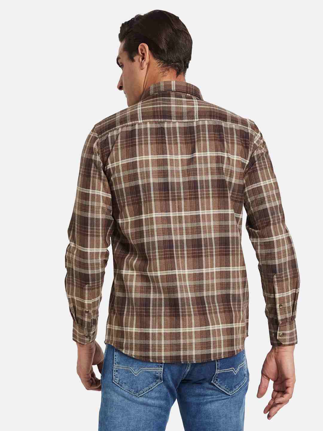 METTLE Men Multi Stripes Opaque Striped Casual Shirt