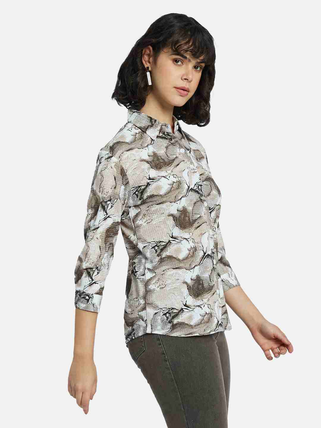 METTLE Women Floral Opaque Printed Casual Shirt
