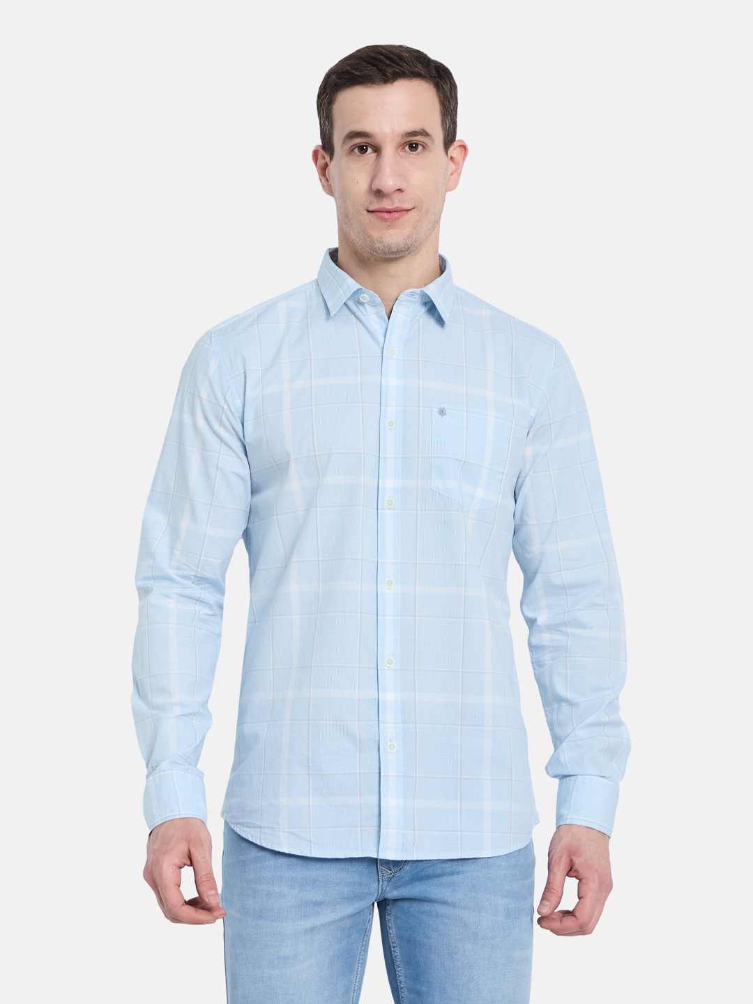 METTLE Men Opaque Checked Casual Shirt