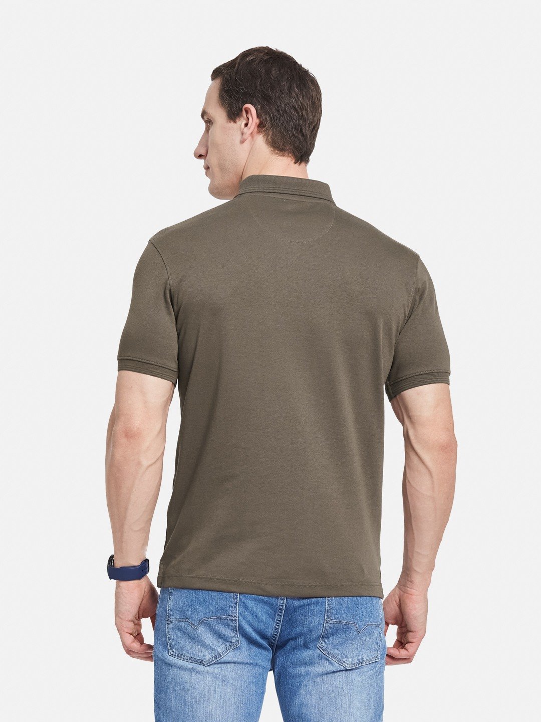 Octave Men Printed Polo Collar T-shirt