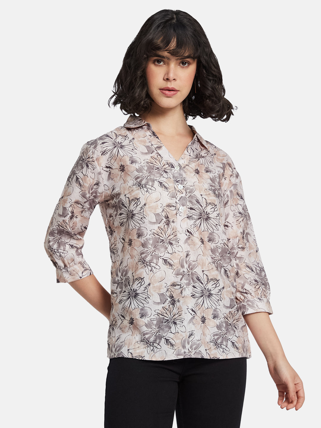 METTLE Floral Print Cotton Top