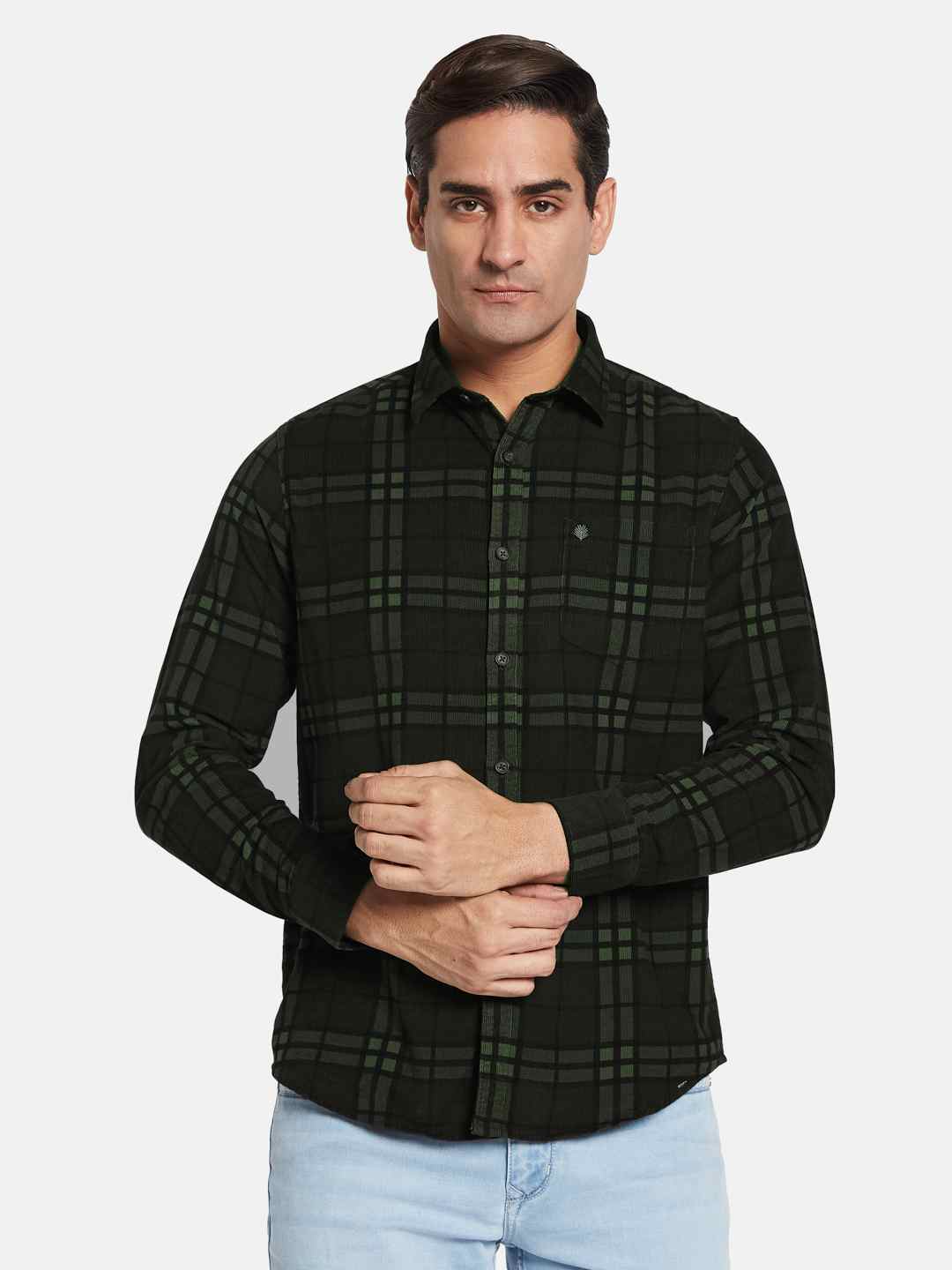 METTLE Men Opaque Checked Casual Shirt