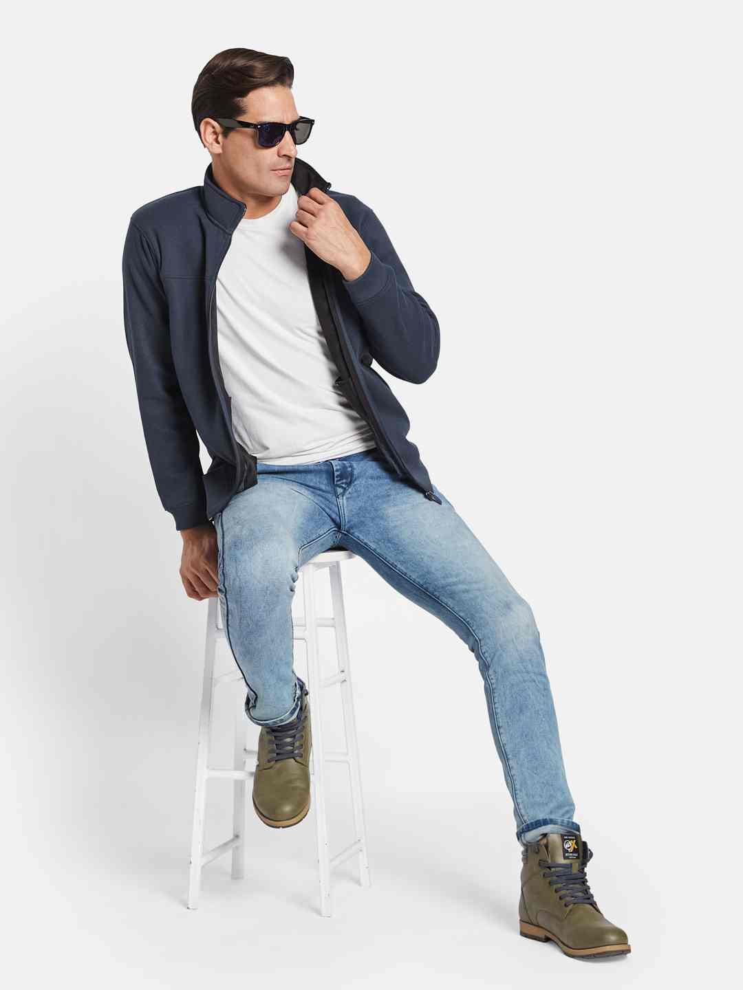 Octave Men High Neck Sweatshirt