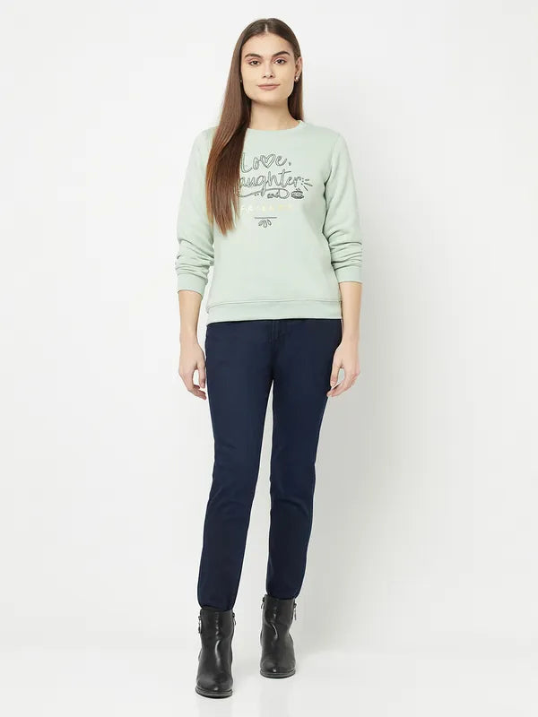 Women Dusty Mint Sweatshirts