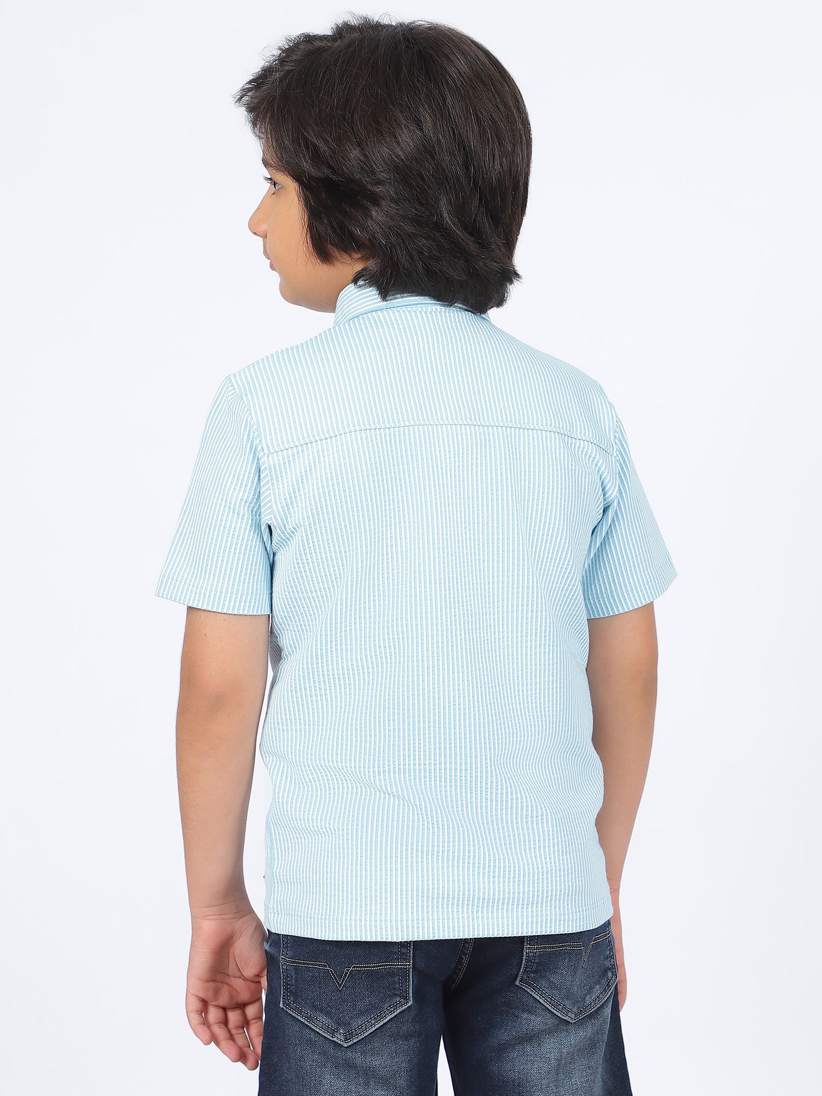 Octave Boys Striped Polo Collar T-shirt