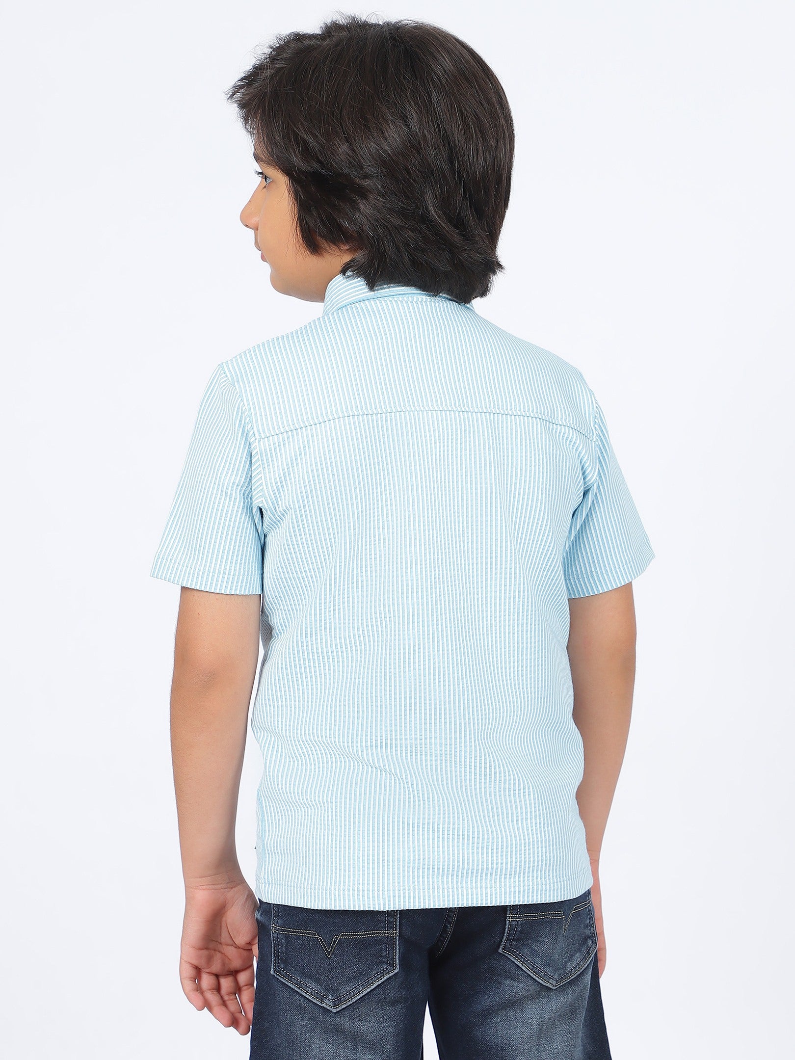 Octave Boys Striped Polo Collar T-shirt