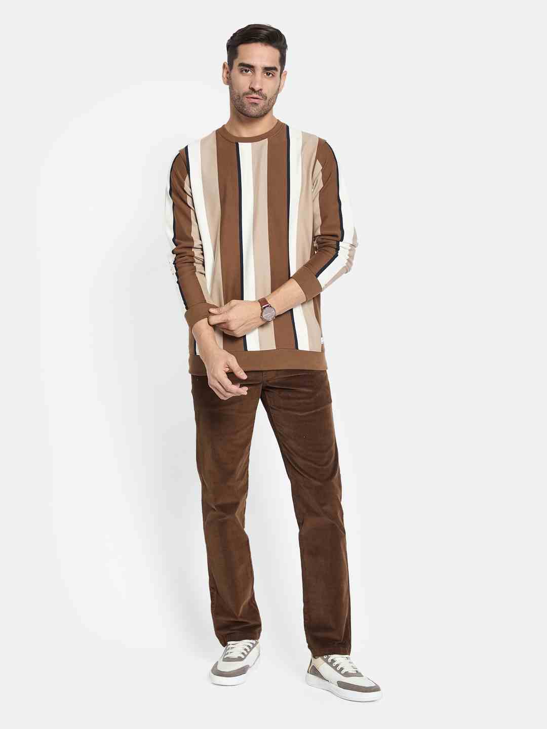Octave Men Colourblocked Pullover Sweatshirt