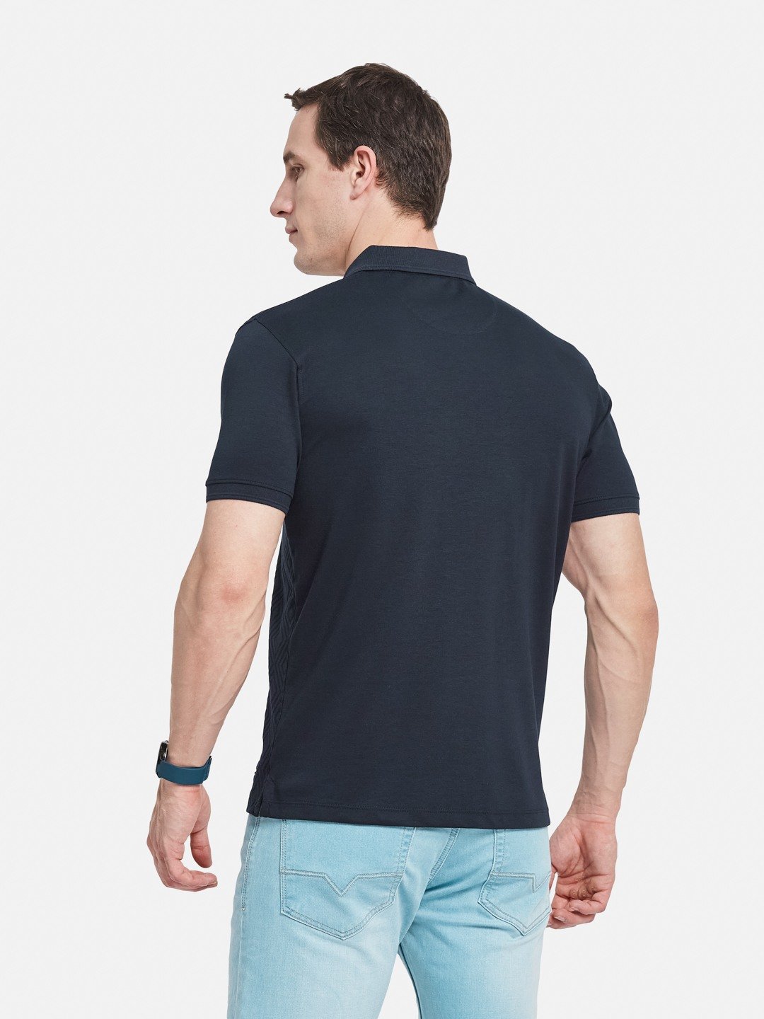 Octave Men Printed Polo Collar T-shirt