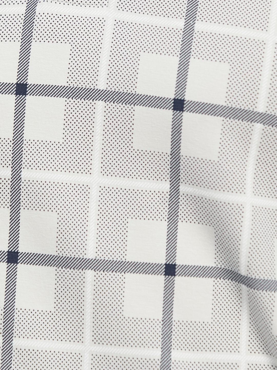AOP CHECK  PRINT POLO NECK SINGLE JERSEY KNITLYCRA T-SHIRT