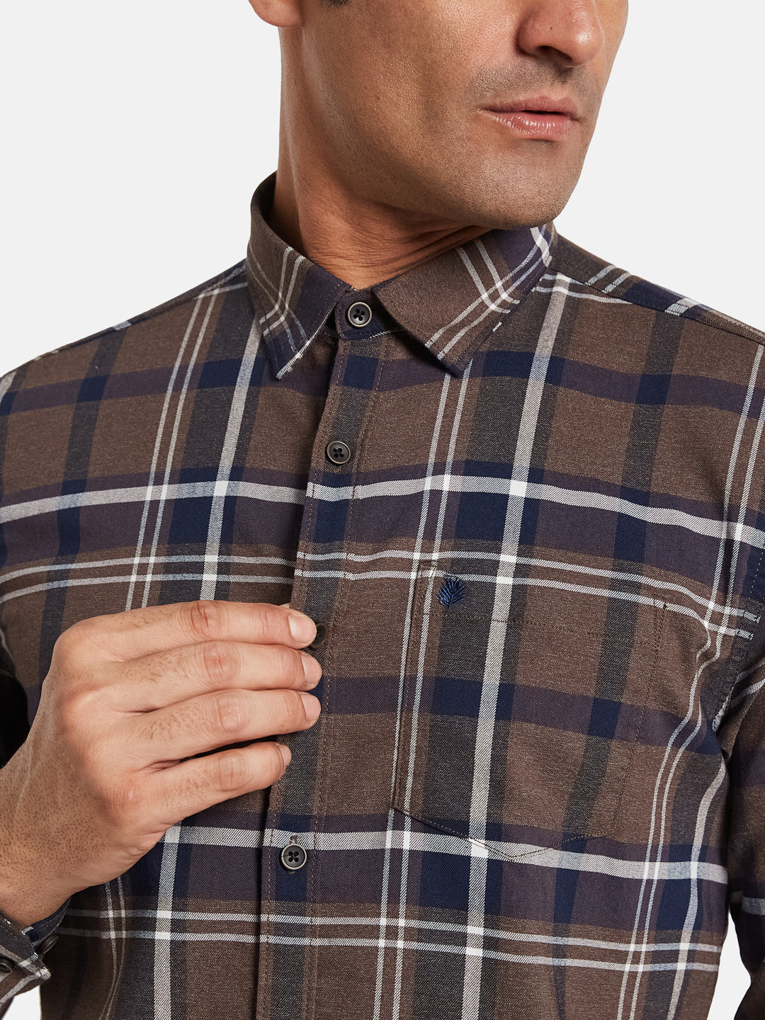 METTLE Men Opaque Checked Casual Shirt