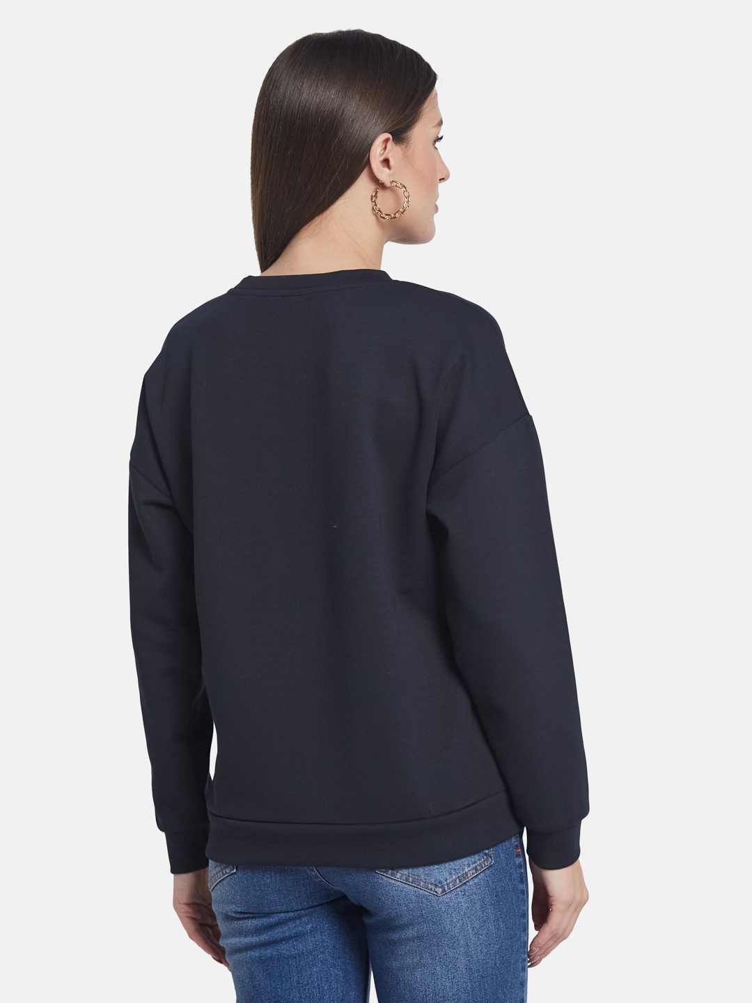 METTLE Women Printed Sweatshirt