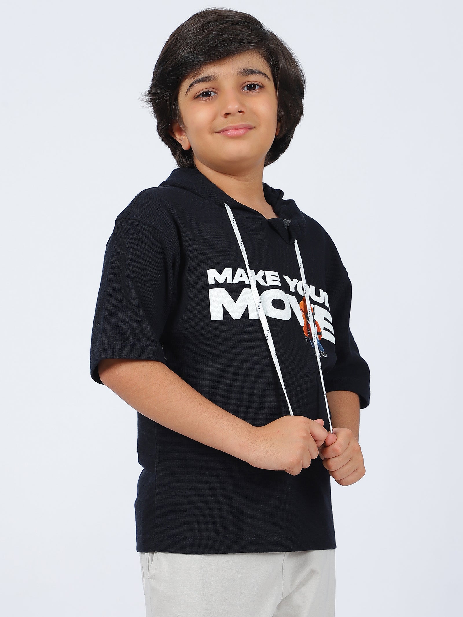 Octave Boys Printed Hooded T-shirt