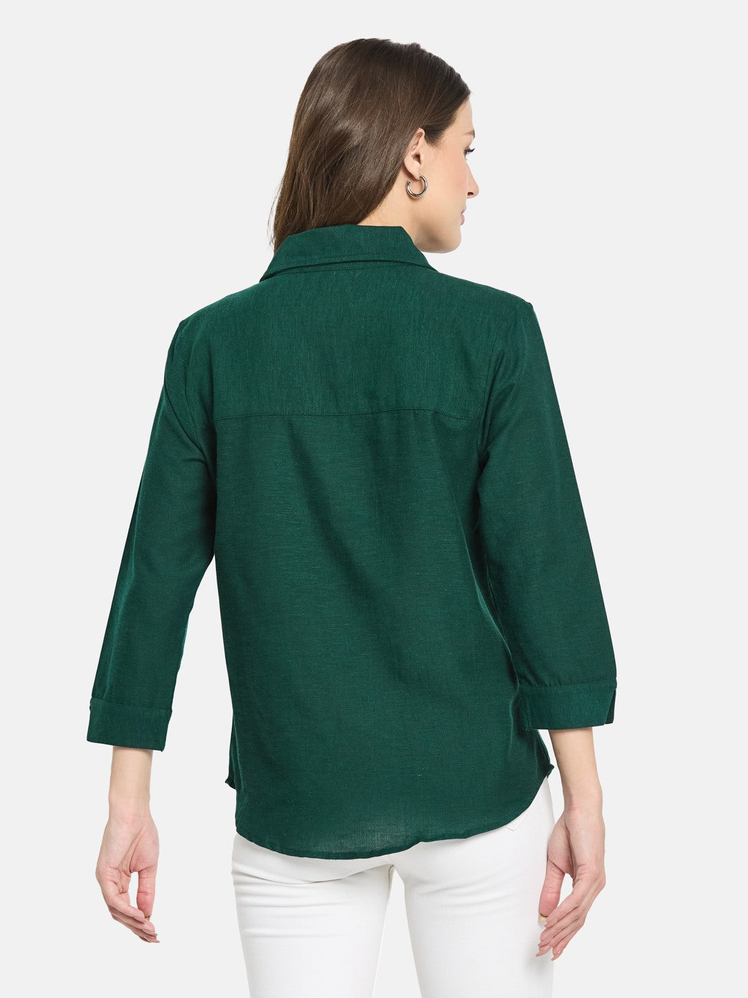 METTLE Women Cotton Shirt Collar Top