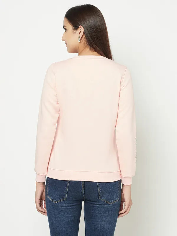 Women Pastel Pink Sweatshirts